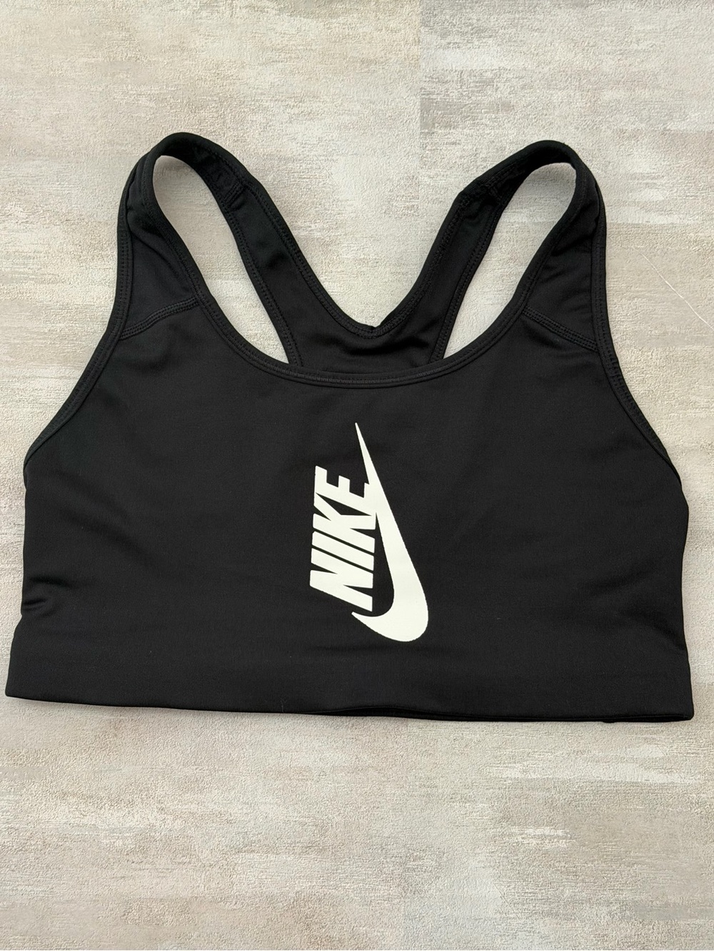 Nike | Dri-FIT Black Sports Bra with White Logo - Size Small - Picture 2 of 4